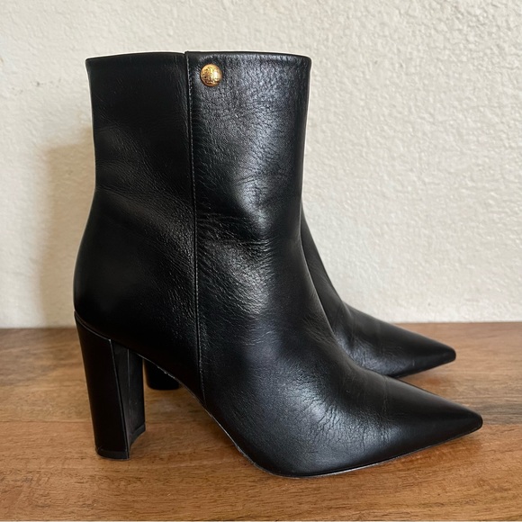 Tory Burch Shoes - Tory Burch Penelope Womens Black Leather Ankle Boots Size 7 M